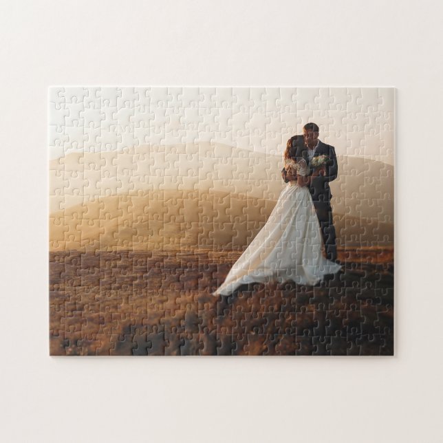 Custom Photo Husband Wife Jigsaw Puzzle Gift (Horizontal)
