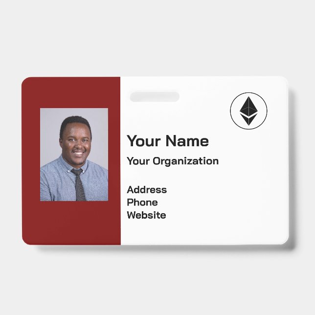 Custom Photo I.D. Security Badge – Professional (Front)