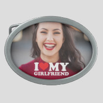 Custom Photo I Love My Girlfriend   Belt Buckle