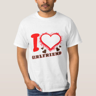 Custom photo I Love My Girlfriend T-Shirt