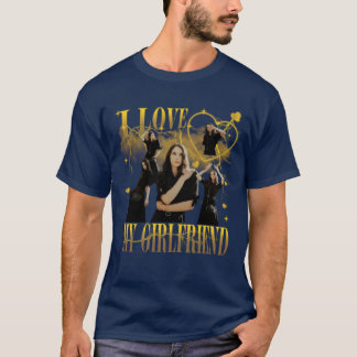 Custom Photo I Love My Girlfriend Vintage Bootleg T-Shirt