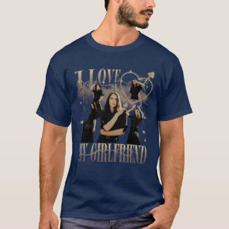 Custom Photo I Love My Girlfriend Vintage Bootleg T-Shirt