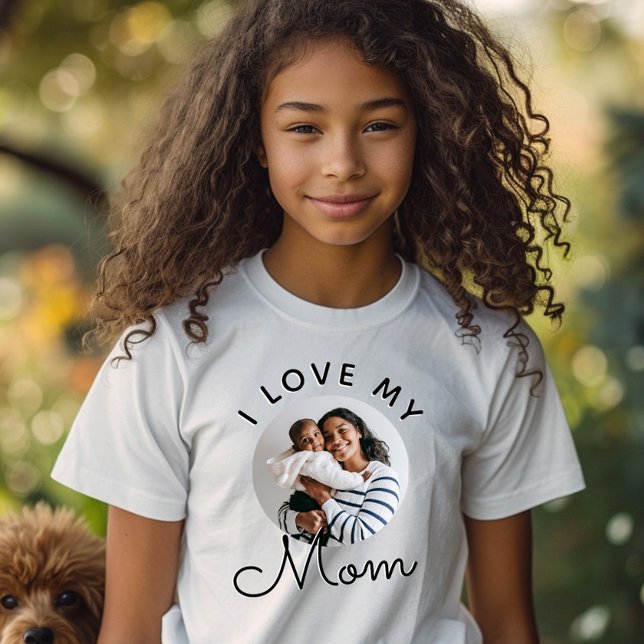 Custom Photo I Love My Mom Mother's Day T-Shirt (Creator Uploaded)