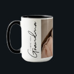 Custom Photo I love you Grandma from baby Mug<br><div class="desc">Using beautiful and modern Typography for the words "I love you Grandma",  elegant script and classic font together with san serif type. Customize this mug with grandma's grandchild photo to treasure,  cherish and enjoy each day.</div>