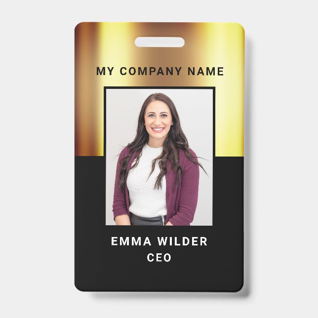 Custom Photo ID Badge (Front)