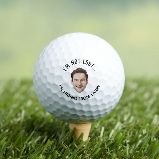 Custom Photo I'm Not Lost  I'm Hiding Personalized Golf Balls (Insitu Tee)