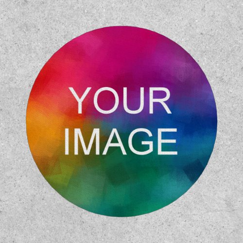 Custom Photo Image or Logo Template Circle Small Patch