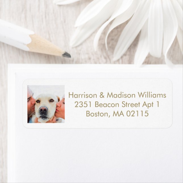 Custom photo image picture cute Return Address Label (Insitu)