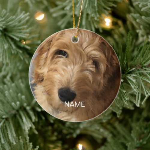 Custom photo image picture memorial Christmas Ceramic Ornament