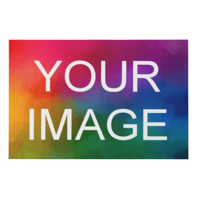 Custom Photo Image Picture Or Logo Stretched Large Faux Canvas Print (Front)