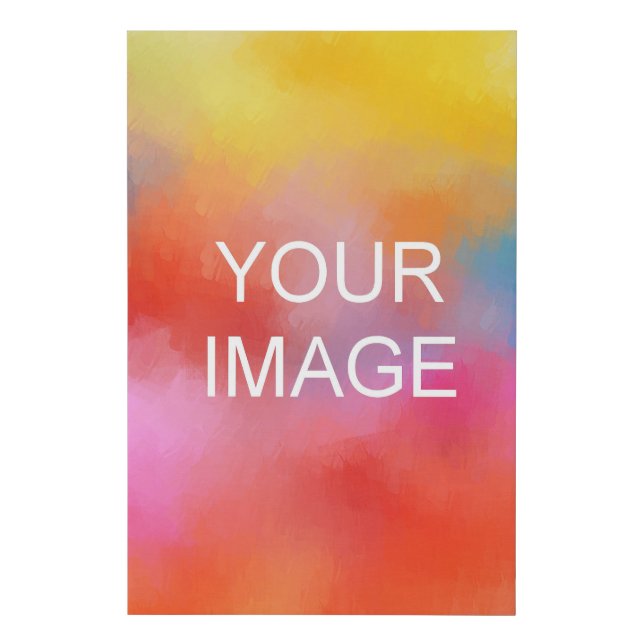 Custom Photo Image Picture Or Logo Wrapped Faux Canvas Print (Front)