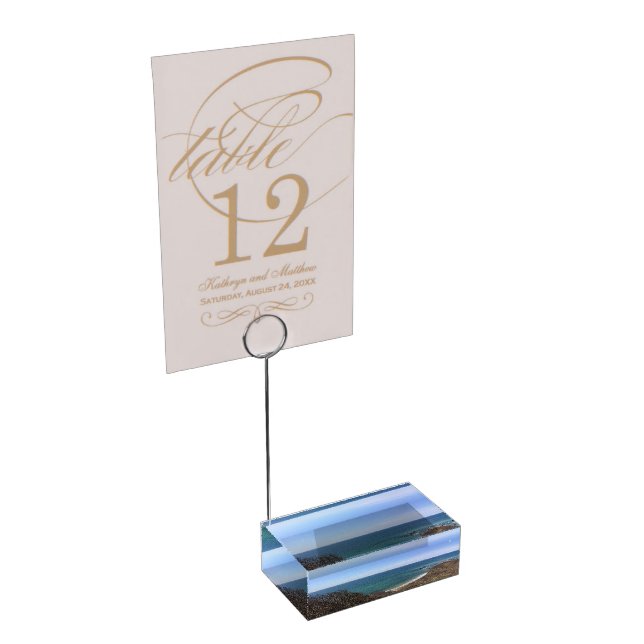 Custom photo image picture personalized place card holder (Corner)