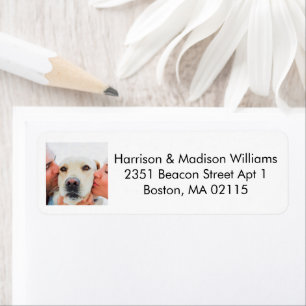 Custom photo image picture Return Address Label