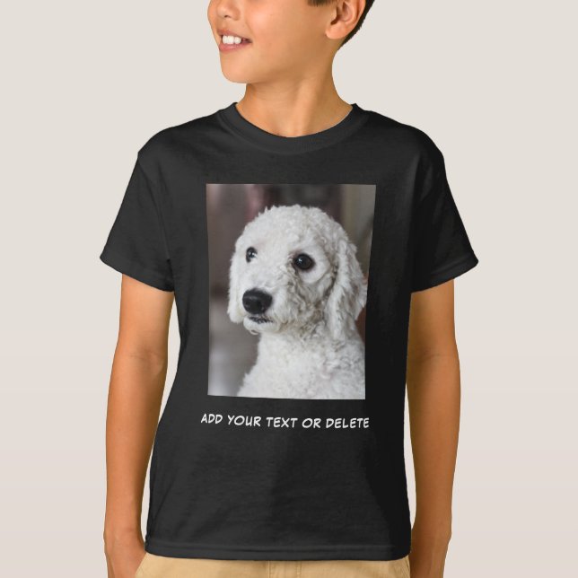 Custom Photo Images and Text Kids T-Shirt (Front)