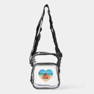 Custom Photo In Heart Design Your Own Clear Crossbody Bag