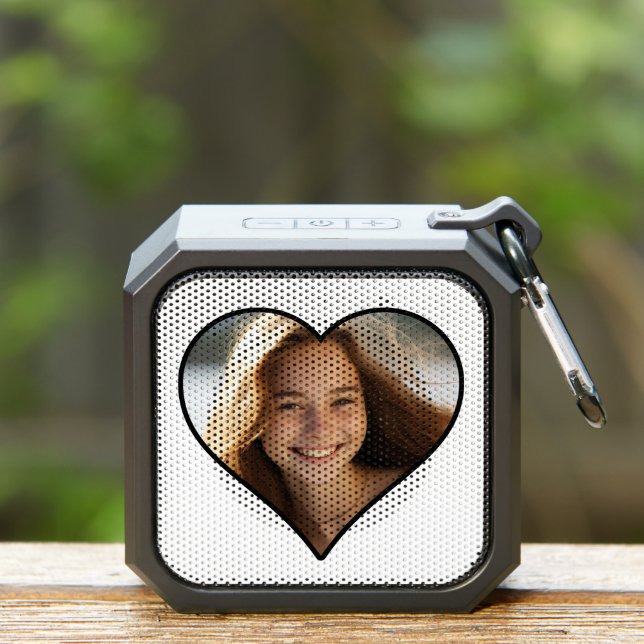 Custom Photo in Heart Make Your Own Personalized Bluetooth Speaker (Insitu(Outdoor))