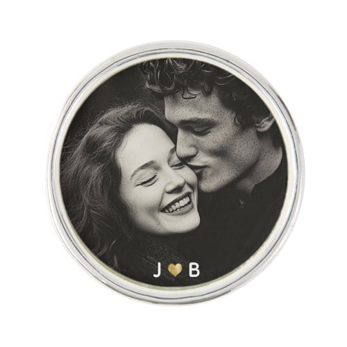 Custom Photo Initial Heart Monogram Couples Gift
