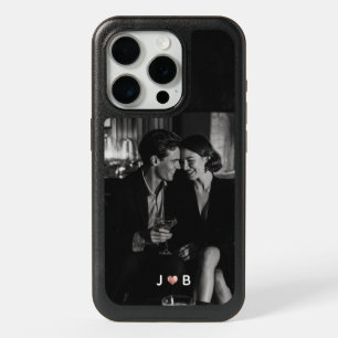 Custom Photo Initial Heart Monogram Couples iPhone 15 Pro Case