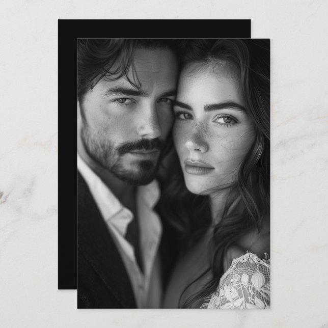 Custom Photo Insert DIY Wedding Suite QR Code Invitation (Front/Back)