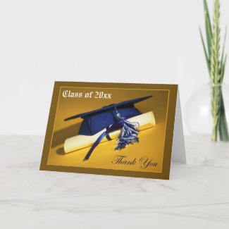 Custom Photo (inside) Graduation Thank-You Card 02 card