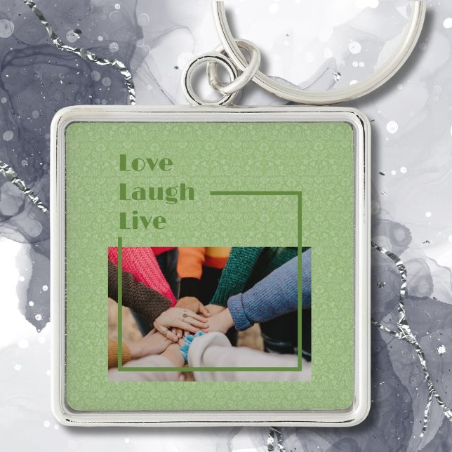 Custom Photo Inspirational Gifts for Women Green Keychain (Custom Photo Inspirational Gifts for Women)