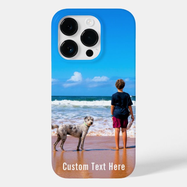 Custom Photo iPhone Case Gift Your Photos and Text (Back)