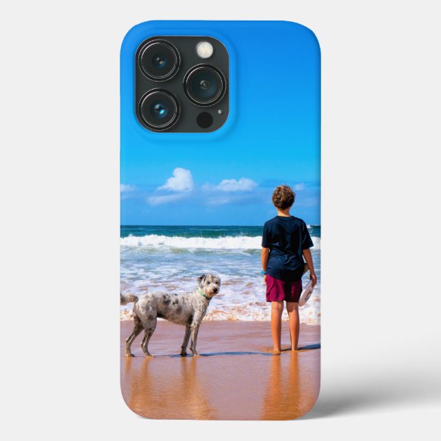 Custom Photo iPhone Case Your Photos with Pets (Back)