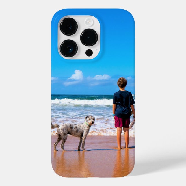 Custom Photo iPhone Case Your Photos with Pets (Back)