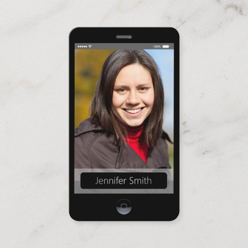 Customizable Custom Photo - iPhone iOS Style Business Card