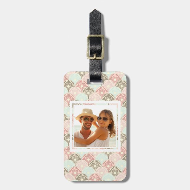 Custom Photo Japanese vintage pattern Luggage Tag (Front Vertical)