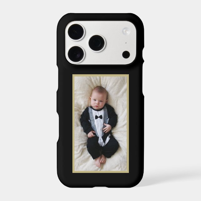 Custom Photo Jet Black High Contrast-Mate iPhone Case (Back)