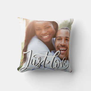 Custom Photo Just Love - Throw Pillow