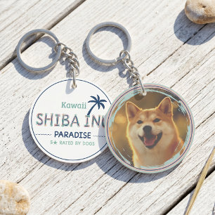 Custom Photo Kawaii Shiba Inu Paradise Dog Mom Keychain