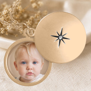 Custom photo keepsake gold plated necklace