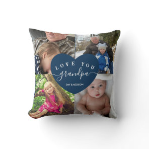 Custom Photo Keepsake GRANDPA Cute Gifts Throw Pillow
