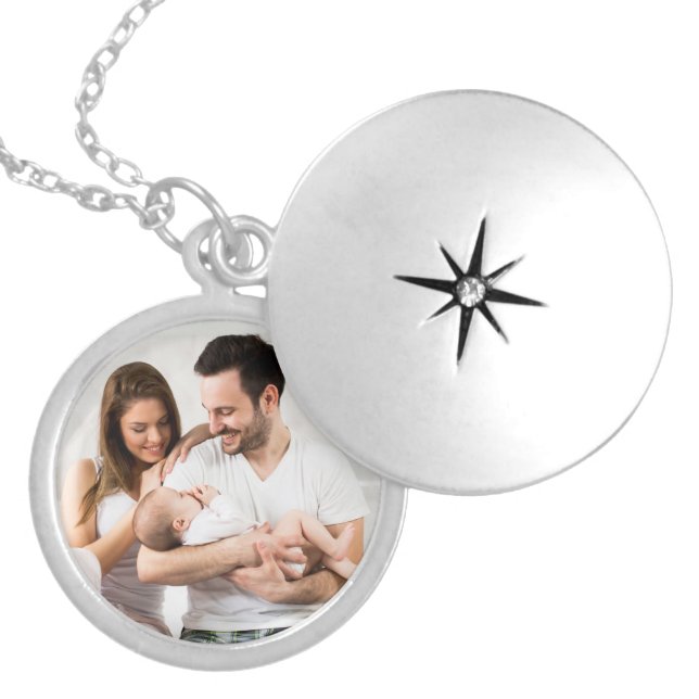 Custom Photo Keepsake Locket Necklace (Front)