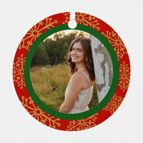 Custom photo keepsake ornament snowflakes