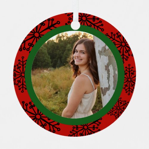 Custom photo keepsake ornament snowflakes