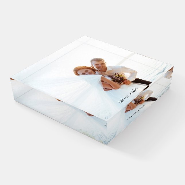 Custom Photo Keepsake Paperweight (Angled)