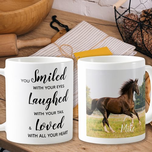 Custom Photo Keepsake Pet Horse Memorial Coffee Mug