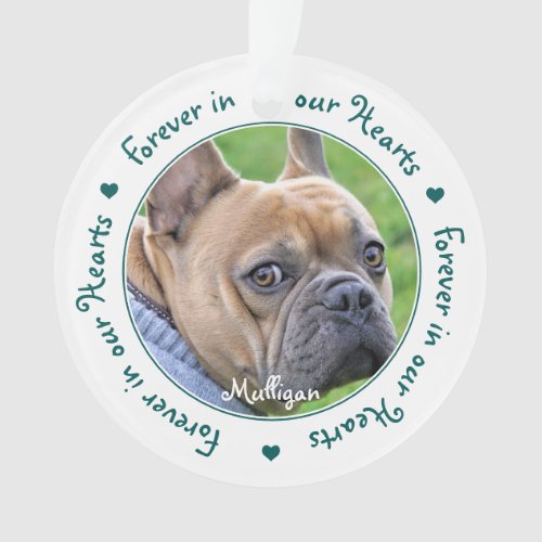 Custom Photo Keepsake Pet Memorial Ornament