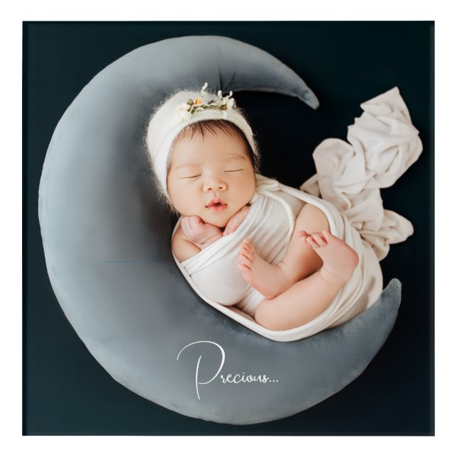 Custom photo keepsake precious baby acrylic print (Front)