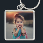 Custom Photo Keychain<br><div class="desc">Create your own personalized large premium square keychain with your custom image. Add your favorite photo, design or artwork to create something really unique. To edit this design template, click 'Change' and upload your own image as shown above. Click 'Customize It' button to add text, customize fonts and colors. Treat...</div>