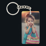 Custom Photo Keychain<br><div class="desc">Create your own personalized keychain with your custom image. Add your favorite photo, design or artwork to create something really unique. To edit this design template, click 'Change' and upload your own image as shown above. Click 'Customize It' button to add text, customize fonts and colors. Treat yourself or make...</div>