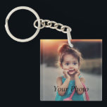 Custom Photo Keychain<br><div class="desc">Create your own personalized keychain with your custom image. Add your favorite photo, design or artwork to create something really unique. To edit this design template, click 'Change' and upload your own image as shown above. Click 'Customize It' button to add text, customize fonts and colors. Treat yourself or make...</div>