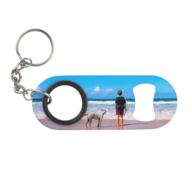 Custom Photo Keychain Bottle Opener with Your Pets (Front (Horizontal))