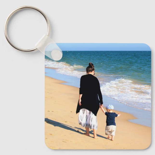 Custom Photo Keychain Gift Design Your Own (Front)