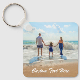 Custom Photo Keychain Gift Personalized Text