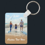 Custom Photo Keychain Personalized Text<br><div class="desc">Custom Photo and Text Keychains - Unique Your Own Design - Personalized Mom / Dad / Kids / Family / Friends or Personal Keychain Photo Gifts Accessories - Add Your Photo and Text / Name - Resize and move elements with Customization tool ! or Choose font / size / color...</div>
