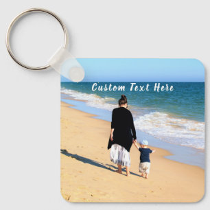 Custom Photo Keychain Personalized Text